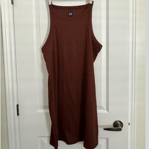 Gap ribbed high neck tank dress